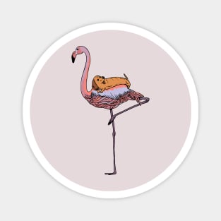 Flamingo and Dachshund Magnet